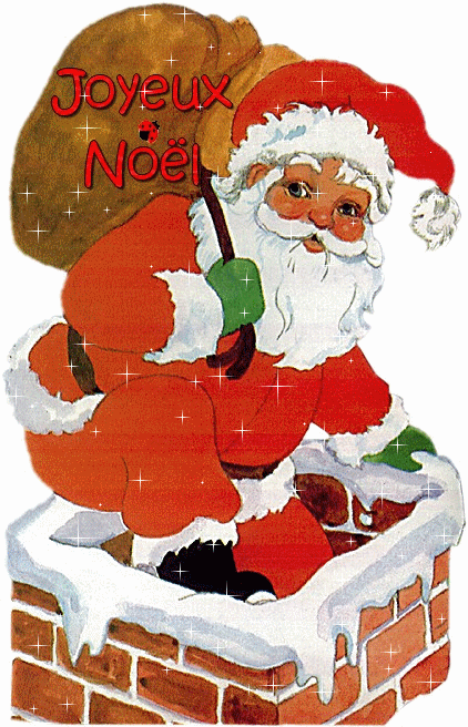 Joyeux Noël Santa dans la cheminée