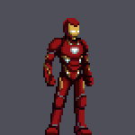 Iron-man pixel art