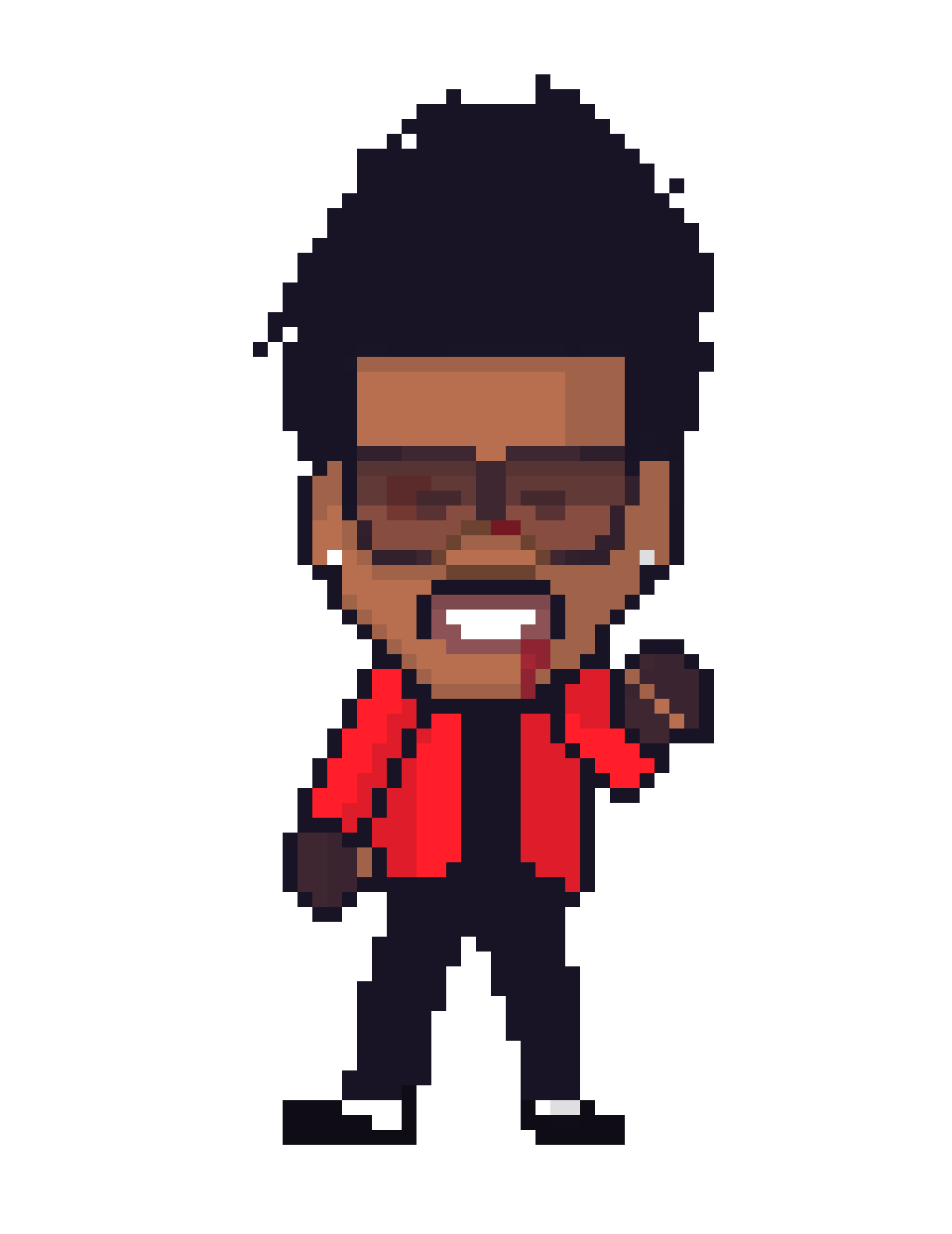 The Weeknd pixel art danse