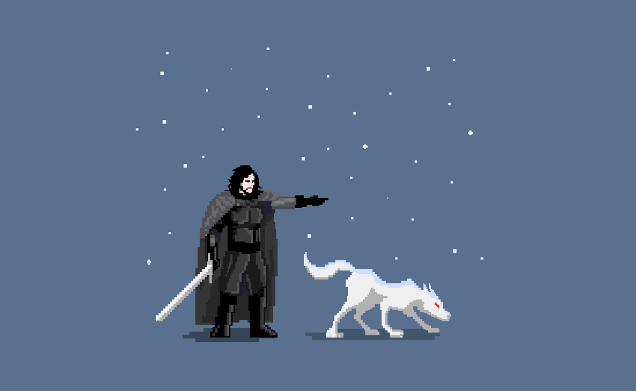 Jon Snow pixel art
