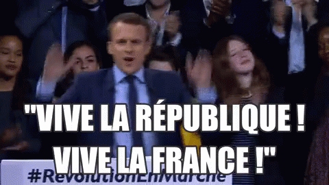 Emmanuel Macron Vive la République et Vive la France