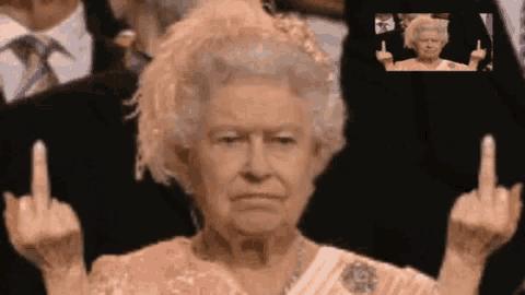Elisabeth II doigt d'honneur