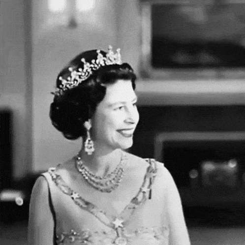 Elisabeth II noir et blanc