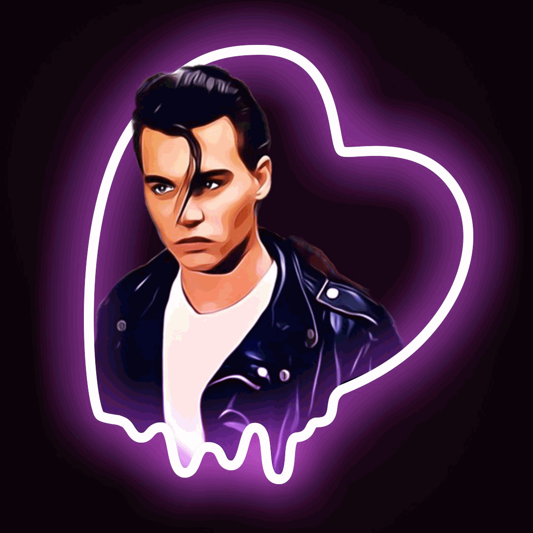 Johnny Depp neon pop art